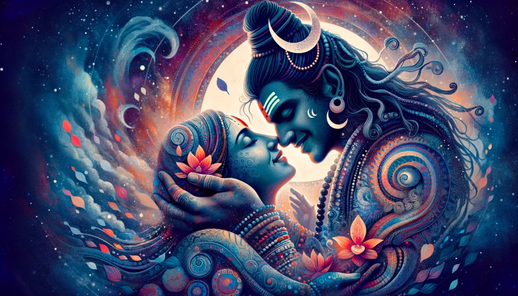 Shiva verehrt Shakti